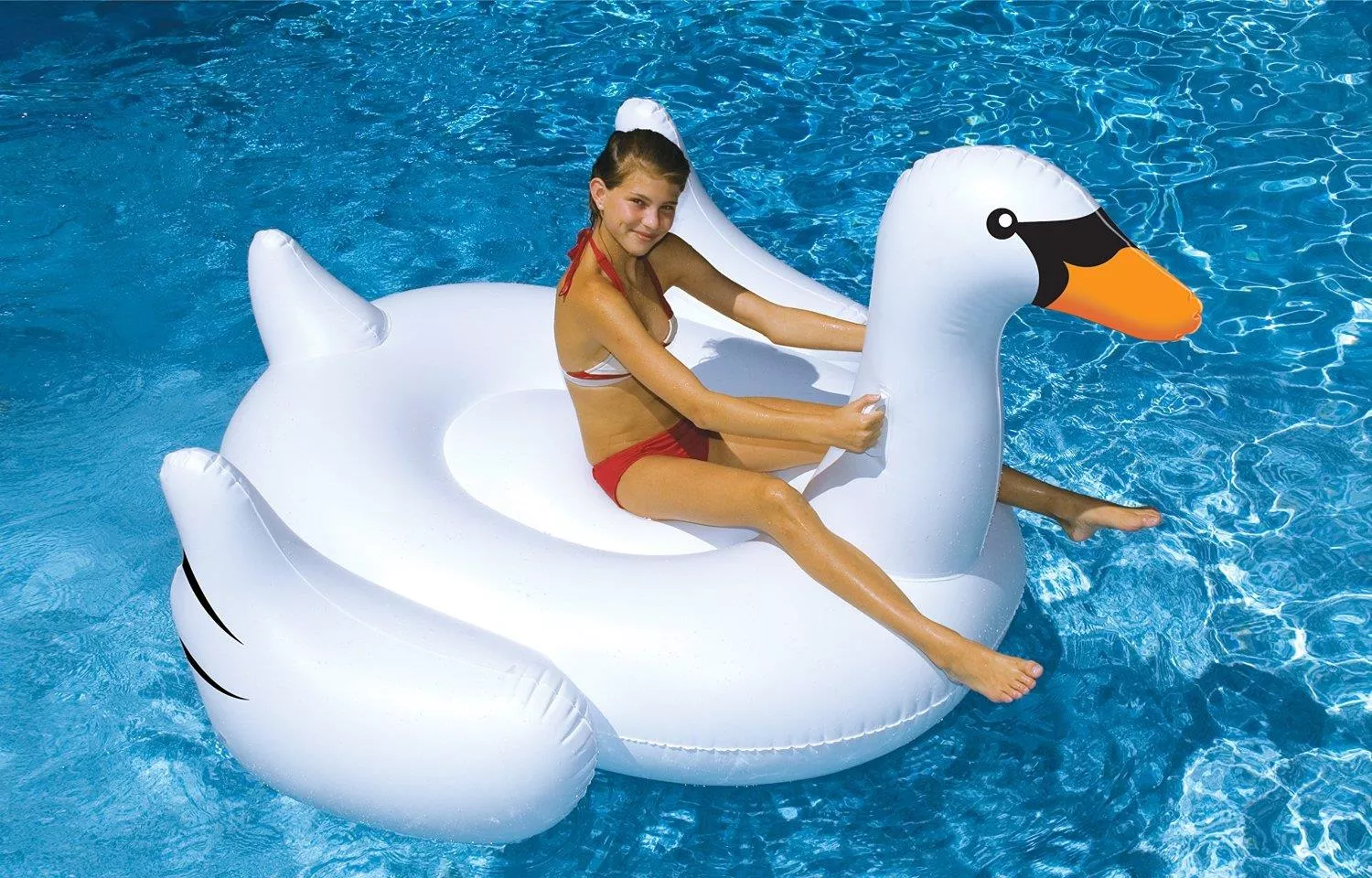 Giant Swan Ride On Inflatable Pool Float (T9933) (90621)