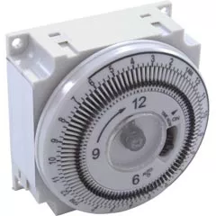 Grasslin/HydroQuip Timer Replacement, SPDT, Panel Mount, 115v, w/override, 24hr - FM/1STUZH-120V, 34-0033-K