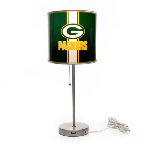 Green Bay Packers 19" Tall Chrome Table Lamp