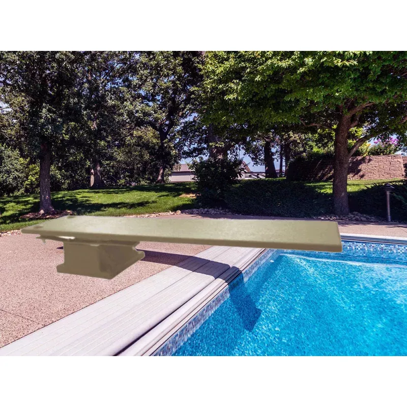 GX6 6 Foot Diving Board and 4-Bolt 12 Inch Base and Spring Combination Set – Sand