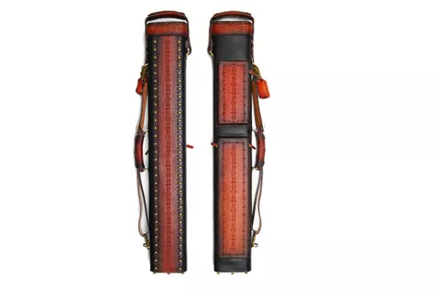 Hans Delta Genuine Leather 3x6 Hand Tooled Case Black