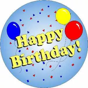 Happy Birthday Pool Aqua-Art 46in. Diameter x 1/8th in. thick