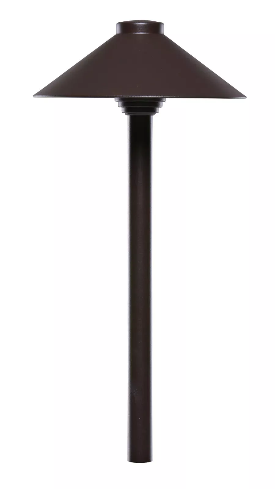 Hayward 7.5″ Hat, Textured Bronze Path Light, 15″ Stem || 911030