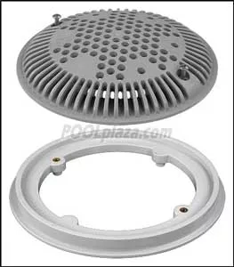 Hayward Main Drain Frame & Cover, 7 7/8 in. Dia., Dual Pack, Gray (WG1030AVGRPAK2)