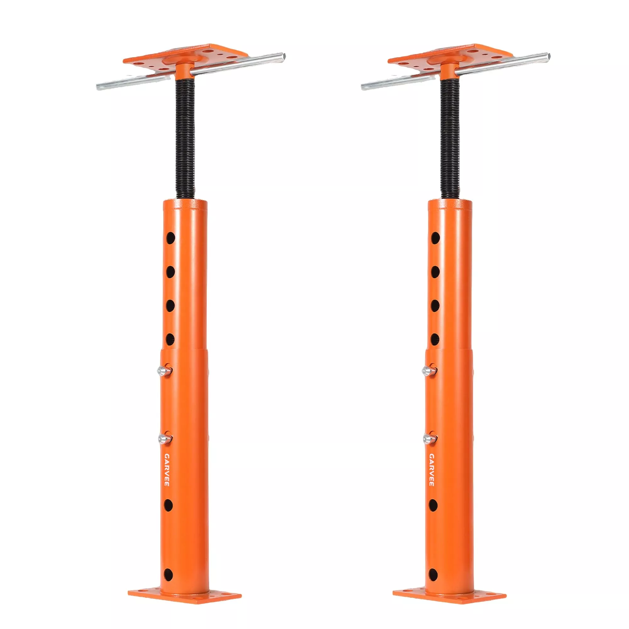 Heavy Duty Adjustable House Floor Jack Posts, 2 Pack19-36in Height18,000lbs CapacityStrong Support for Joist & Beam Leveling, Basement, ConstructionOrange-red, 19-36in