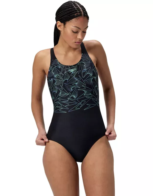 Hyperboom Placement Muscleback Swimsuit – Green/Black