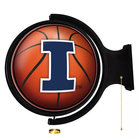 Illinois Fighting Illini: Basketball - Rotating Lighted Wall Sign