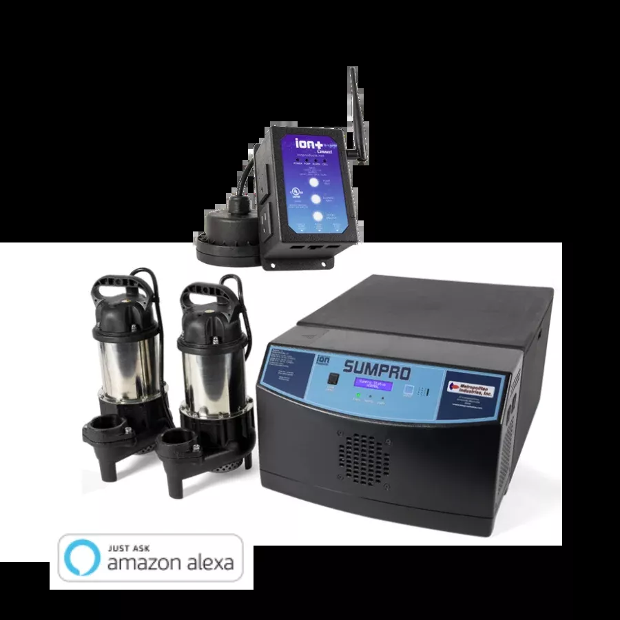 iSP20490-P (Ion Technologies) | Sumpro Platinum Ion + Connect (2- 3/4 HP) – Dual Pump Battery Backup AC System