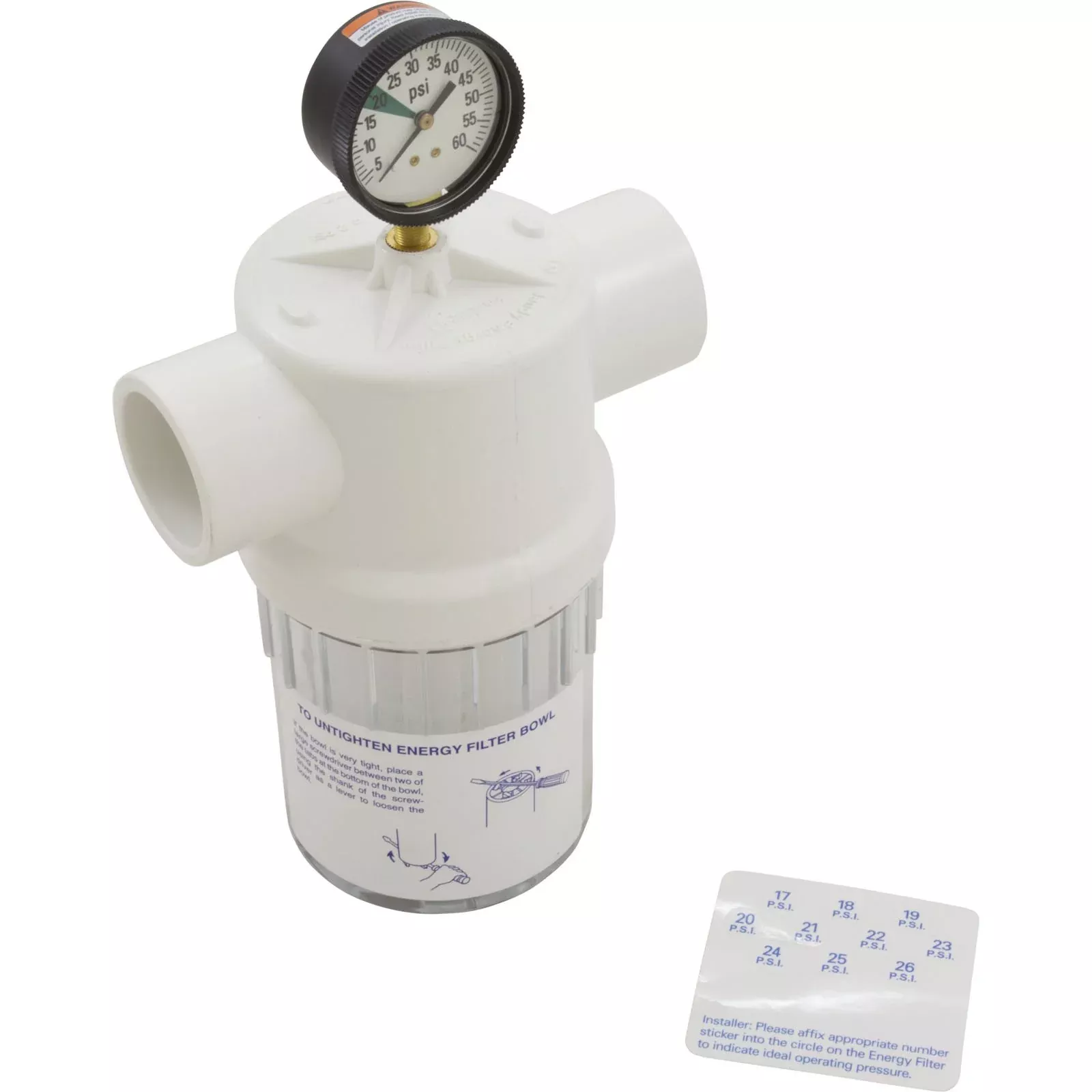 Jandy Pro Series Energy Filter With Gauge 2888