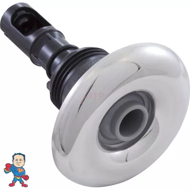 Jet Internal, Rising Dragon, Threaded, Quantum, 2-1/2" face diameter, Directional, Stainless Steel, Gray