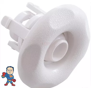Jet Internal, Waterway, Adjustable, Mini Jet, 2-9/16" face diameter, Directional, 5 Scallop, White
