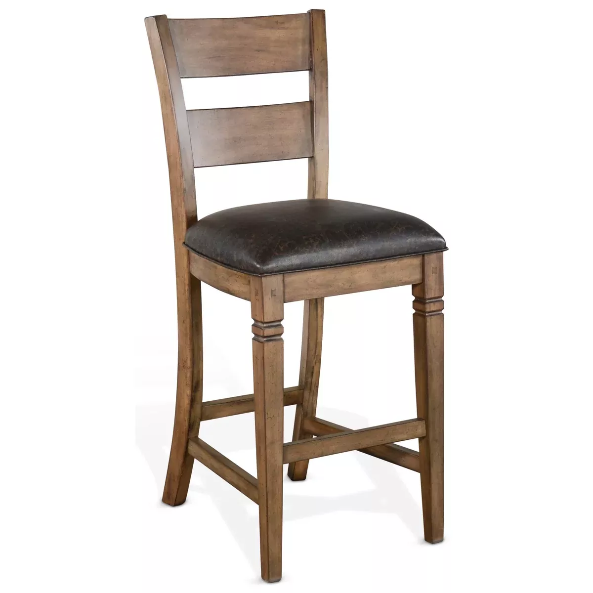 Kingston Stationary Cushioned 30" Barstool - Tobacco Leaf
