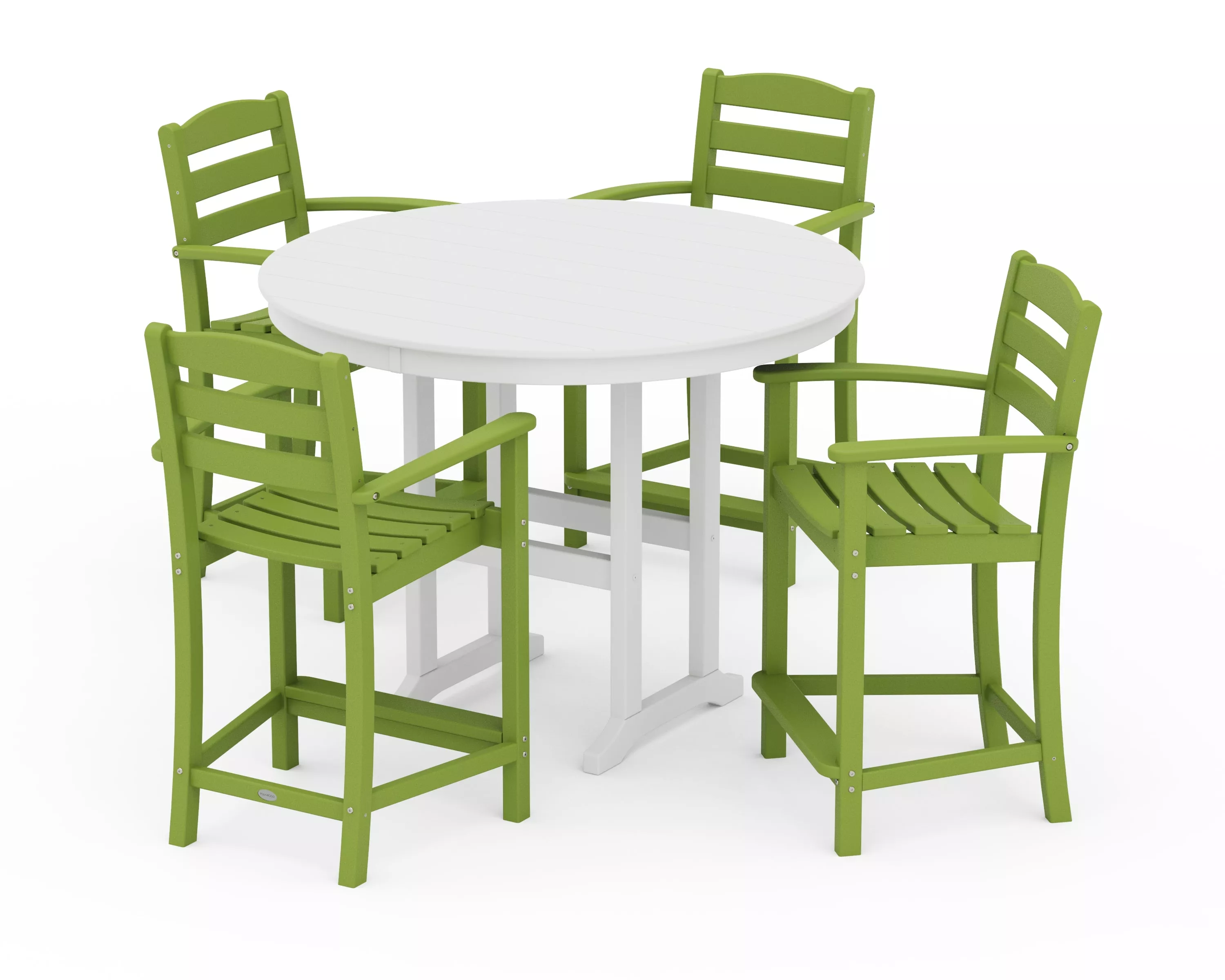 La Casa Caf 5-Piece Round Farmhouse Counter Set