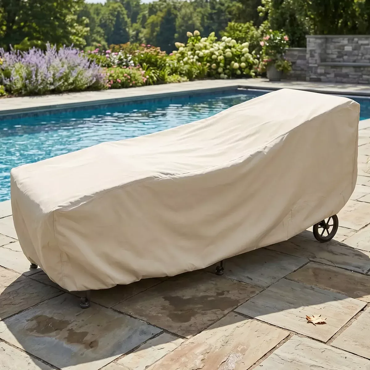 Large Elastic Chaise Lounge Cover
