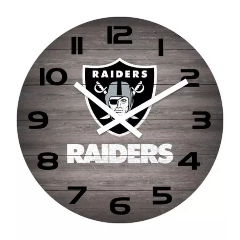 Las Vegas Raiders 16" Weathered Clock