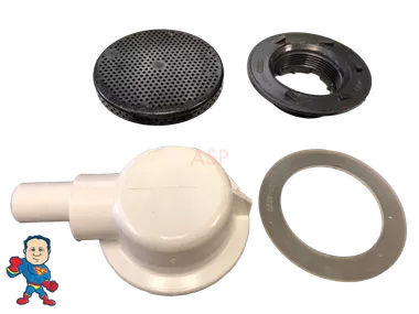Lo-Pro Floor Drain, 3/4" Slip Barb Ell, Dark-Silver-Glitter, 3-1/2" Face Width