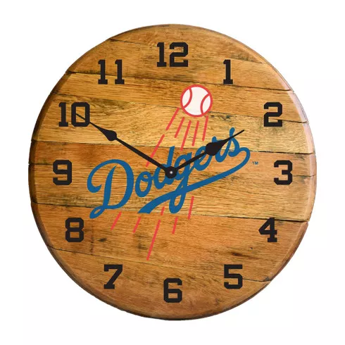 Los Angeles Dodgers Oak Barrel Clock, 630-2026