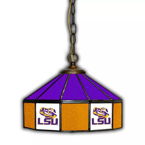 LSU Tigers 14-In. Stained Glass Pub Light