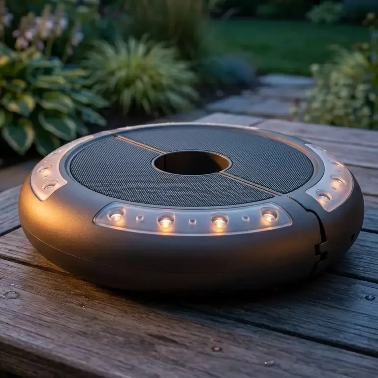 Luna 16-LED Rechargeable Umbrella Light W/ Bluetooth Speaker