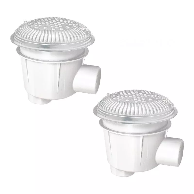 MAIN DRAIN CONCRETE WHITE 2/PK