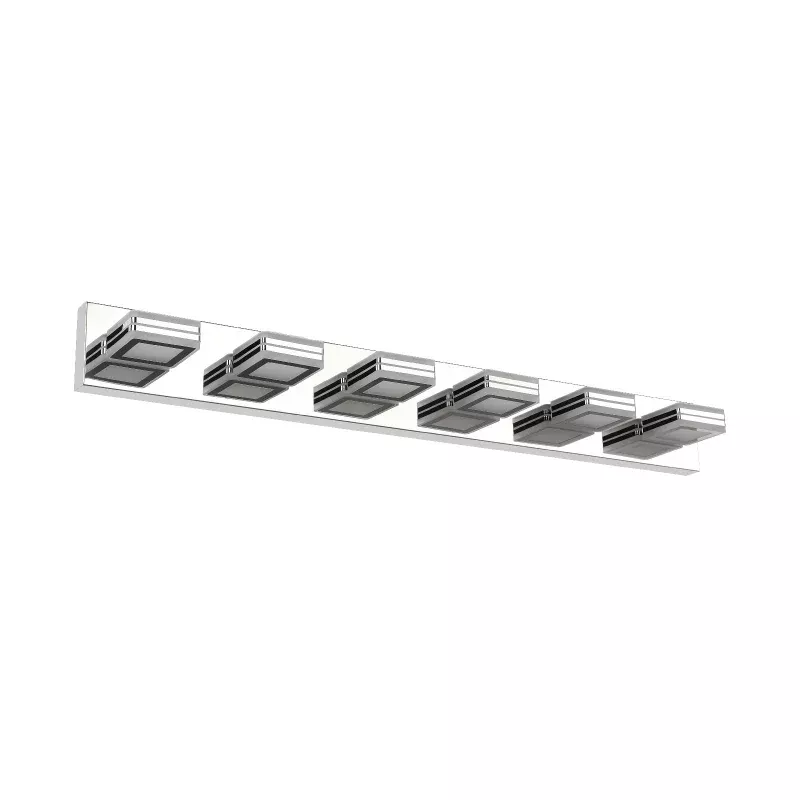Makeup Vanity Mirror Light 6-Light LED Chrome Acrylic For Bathrooms Makeup Tables Adjustable 180 Rotatable Joint