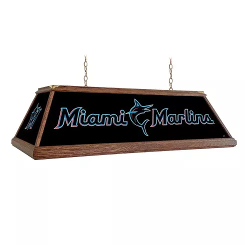 Miami Marlins: Premium Wood Pool Table Light "A" Version