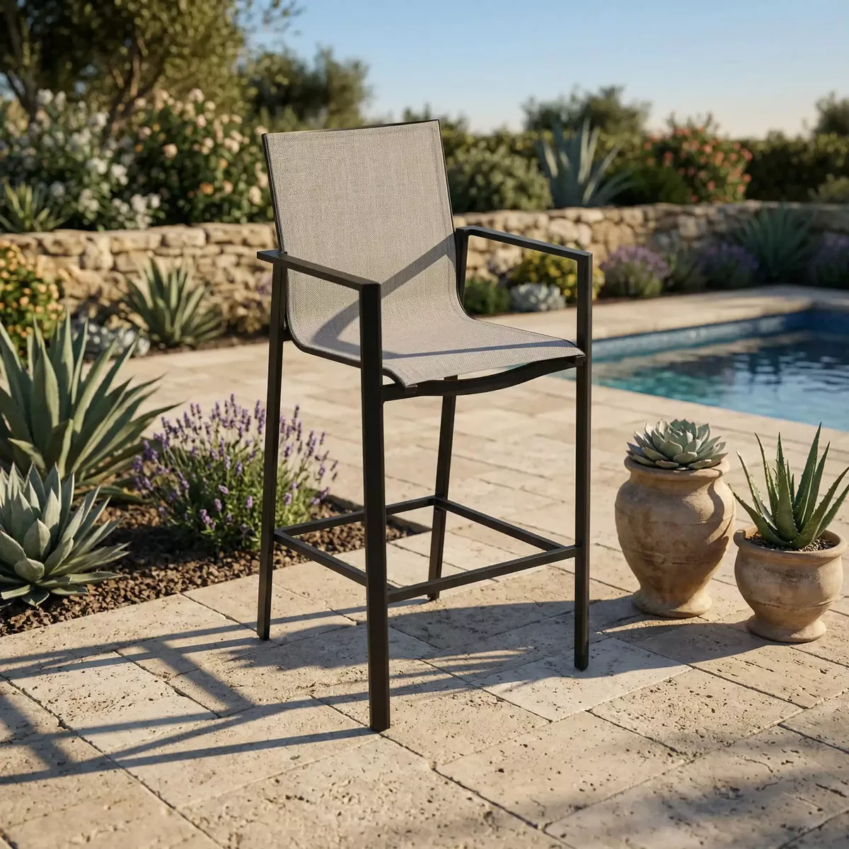 Mila Grey Sling Barstool