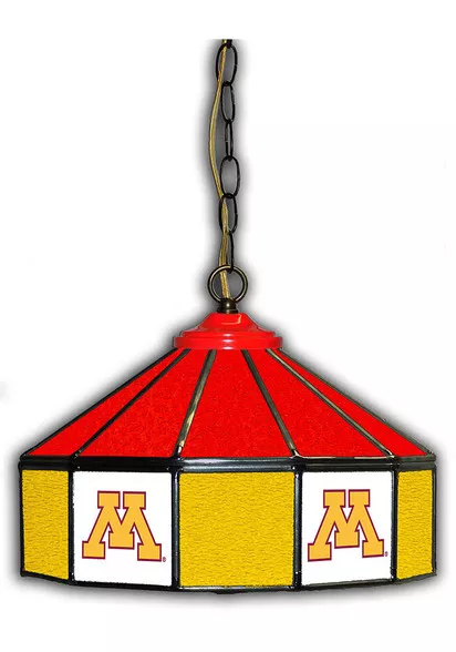 Minnesota Golden Gophers 14-In. Stained Glass Pub Light
