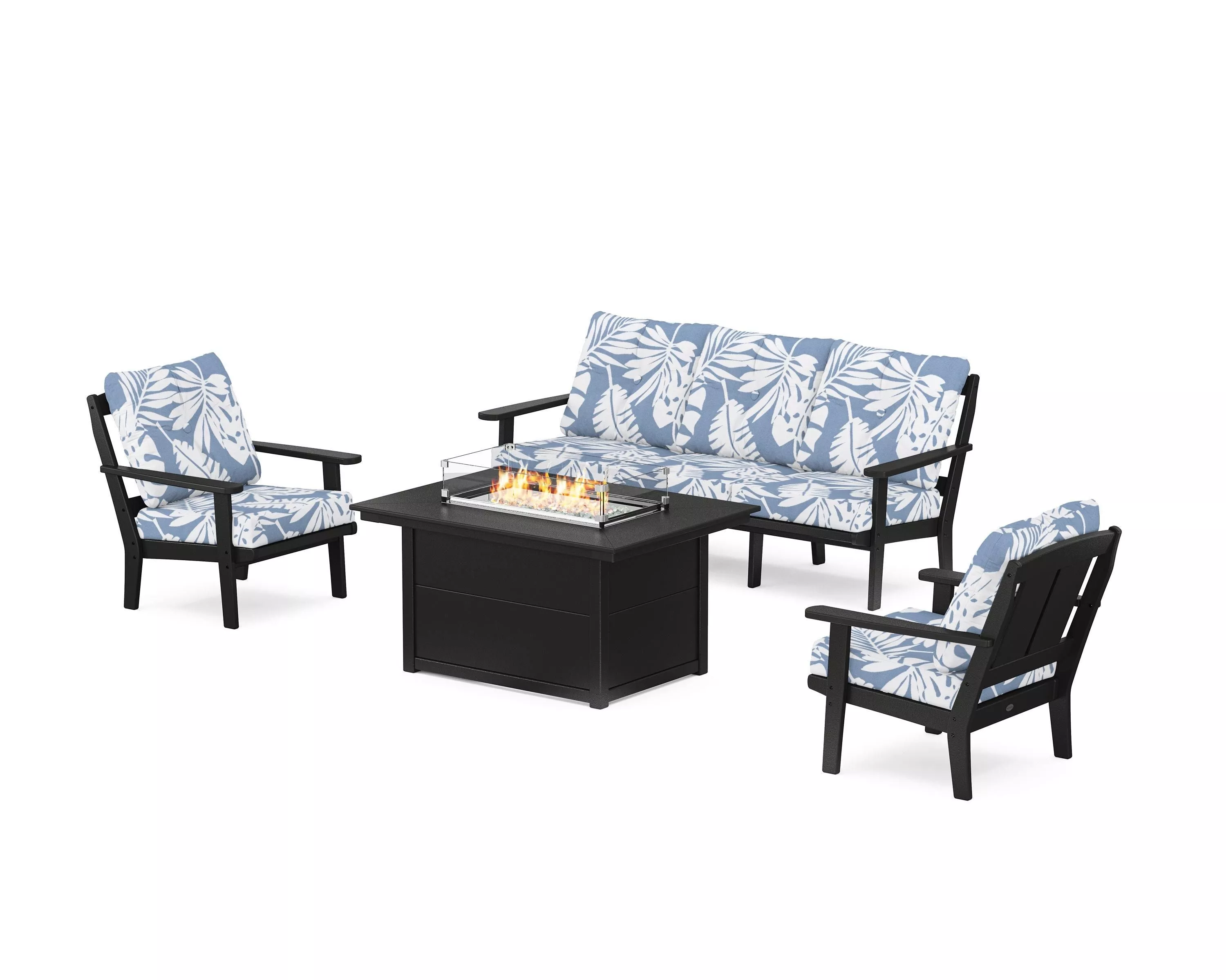 Mission Deep Seating Fire Pit Table Set