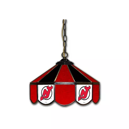 New Jersey Devils 14" Stained Glass Pub Light