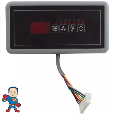 NLA See Note: Topside, Hydro-Quip, Eco 6, 4 Button, (1) Pump, Light, Aux, Small Rectangle, 10ft Cord, 6200 & 9200 Series