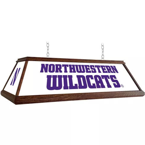 Northwestern Wildcats: Premium Wood Pool Table Light