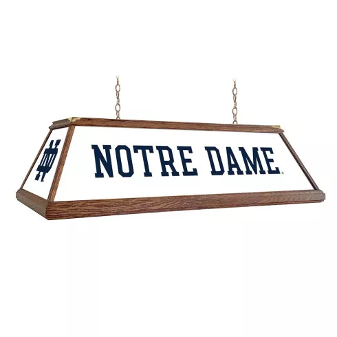 Notre Dame Fighting Irish: Premium Wood White Pool Table Light