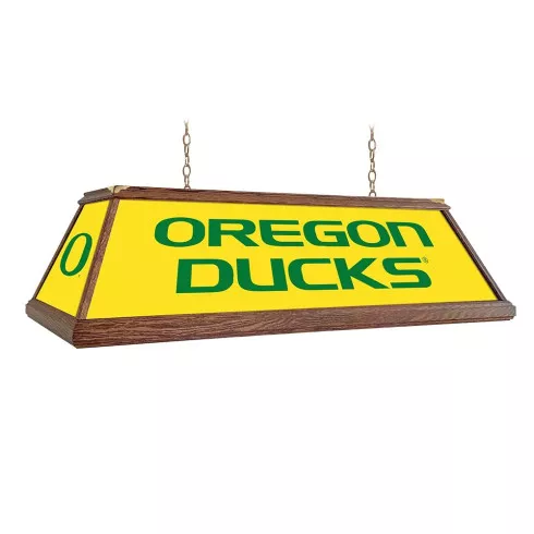 Oregon Ducks: Premium Wood Yellow Pool Table Light