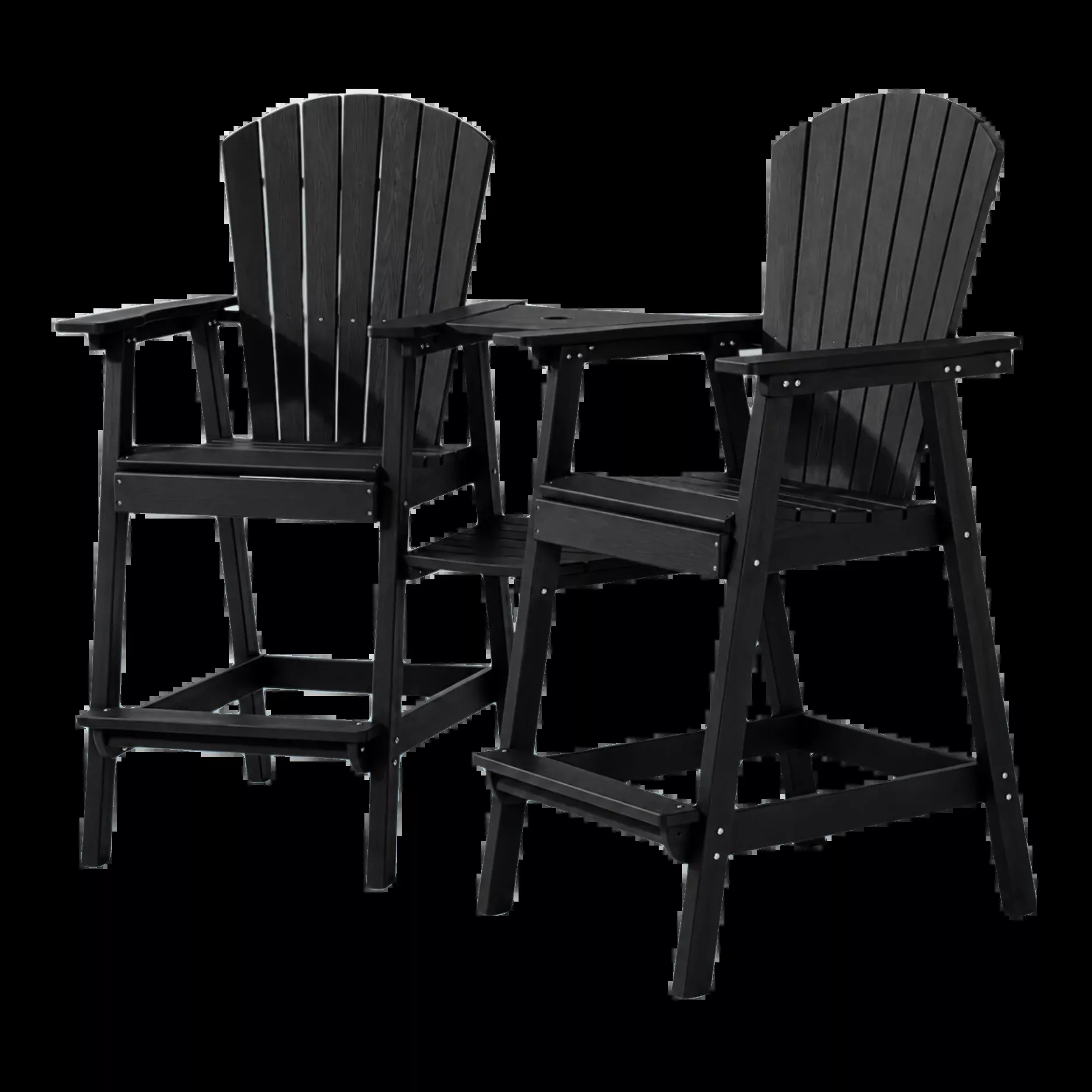 OWOW TALL ADIRONDACK CHAIR SET – BLACK