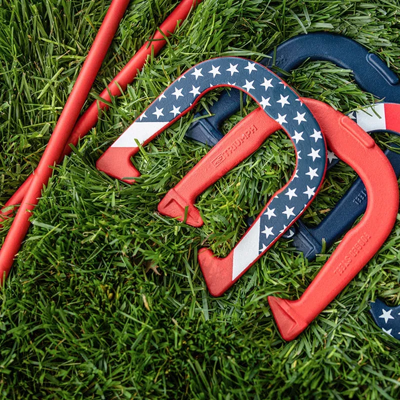 Patriotic Forged Horseshoes