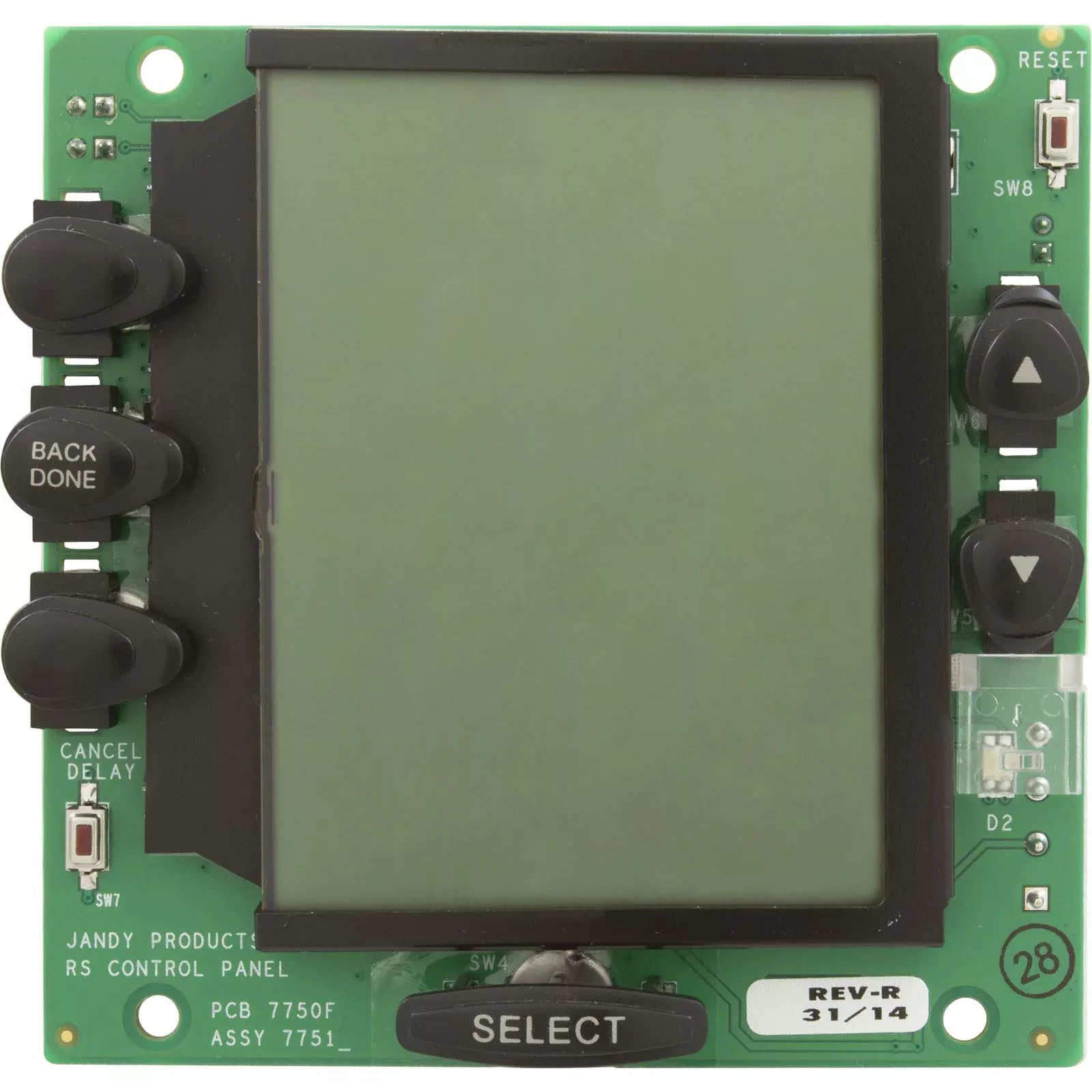 PCB Assy Zodiac Jandy AquaLink OneTouch LCD Black Buttons R0550800