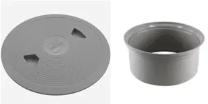 Pentair A&A QuikWater Leveler And DekClor Deck Lid & Ring - Light Gray 542518
