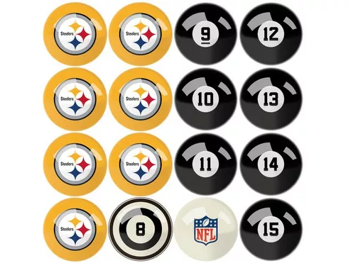 Pittsburg Steelers Billiard Balls with Numbers