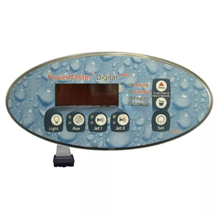 PM5010 Acura Spas Control Panel PM Oval LED 7-Button, 54″ Cable