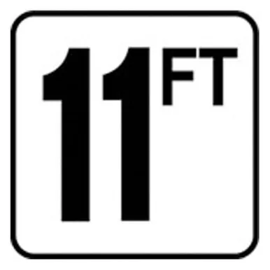 Pool 11 FT Depth Marker Vinyl Stick On 6 In x 6 In - Deck