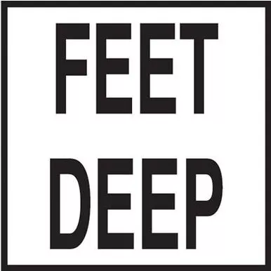 Pool Depth Marker - Feet Deep - Non-Skid Ceramic Tile - 6 In x 6 In