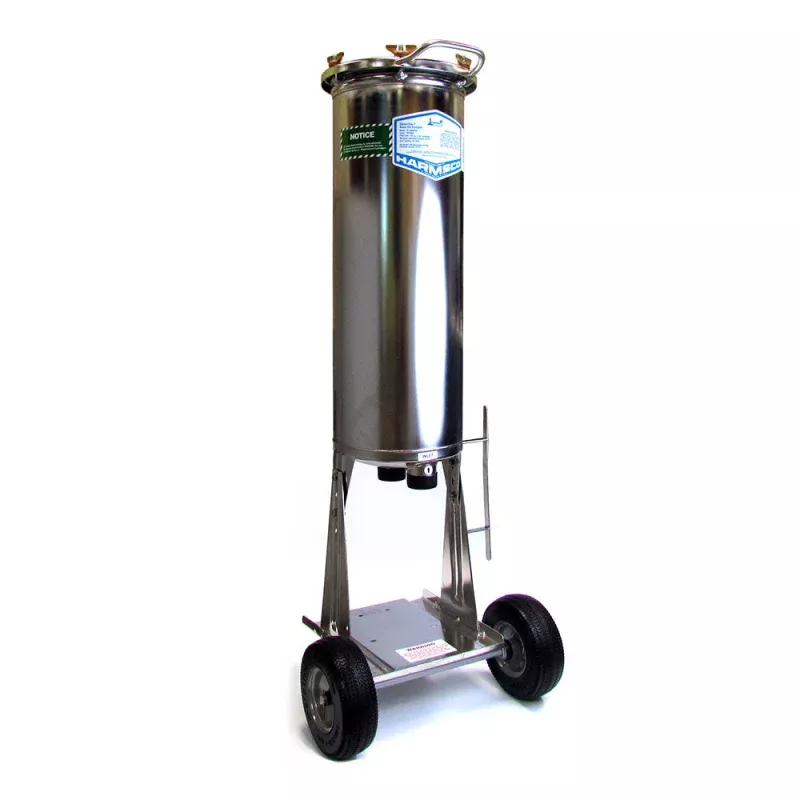 Portable BetterFilter Single Cartridge Side Mount Unit With Guards 55 GPM