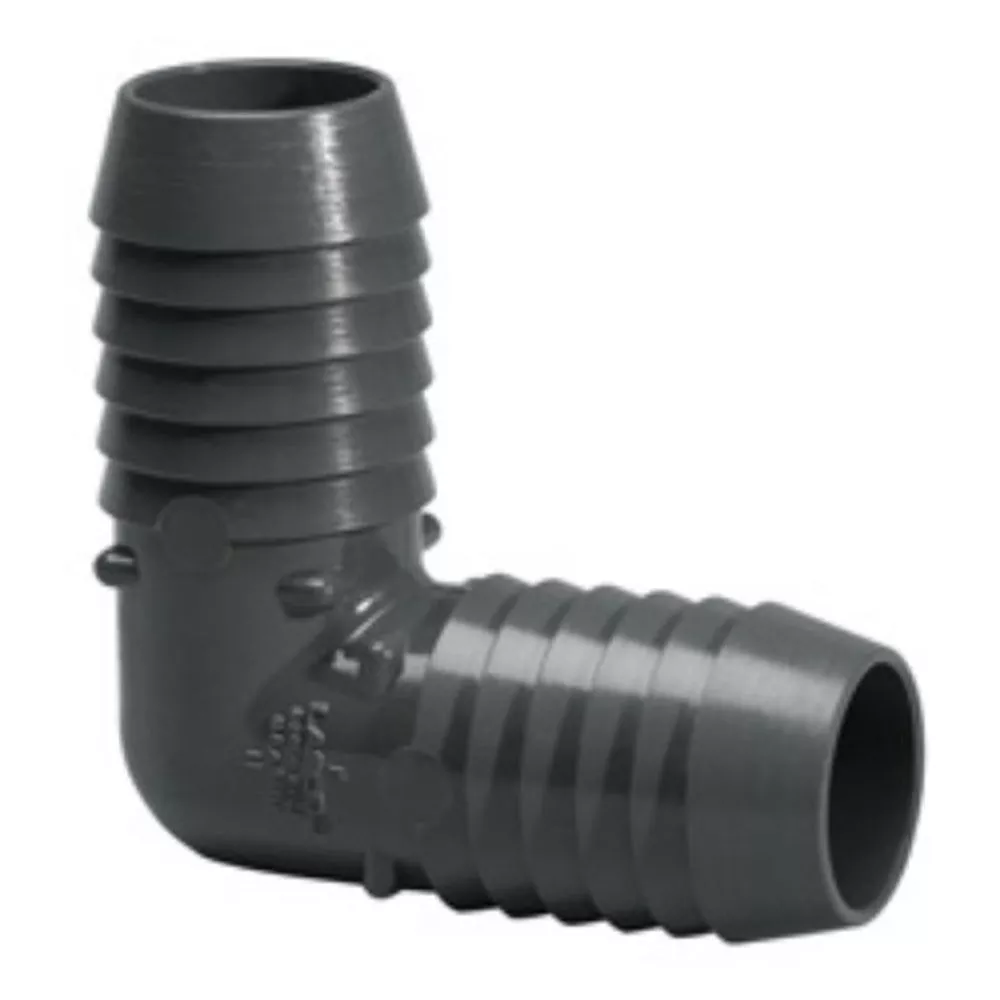 PVC Elbow | Heavy-Duty | 2-Insert Gray | 90 Degree Bend | Pool Plumbing Fitting