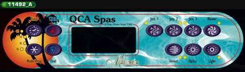 QCA Spas Overlay Majestic 8000 Series Control Panel 11492 11492-Q