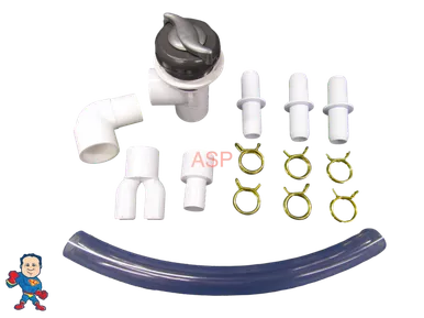 “S” HandleValve, Dan Kit, Waterfall or Neck Jet Control, On/Off Valve, Silver and Graphite,1″ Slip x 1″ Slip, Single Port, Premium Leisure