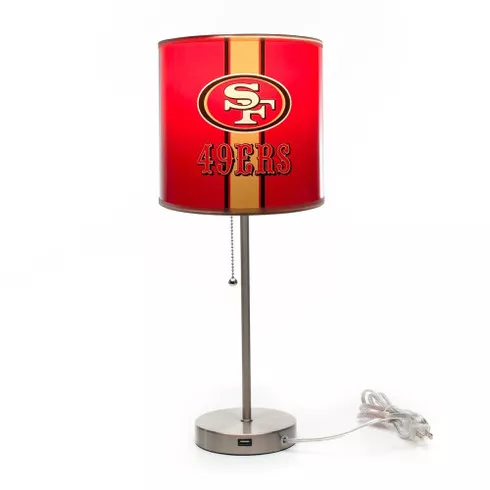 San Francisco 49ers 19" Tall Chrome Table Lamp