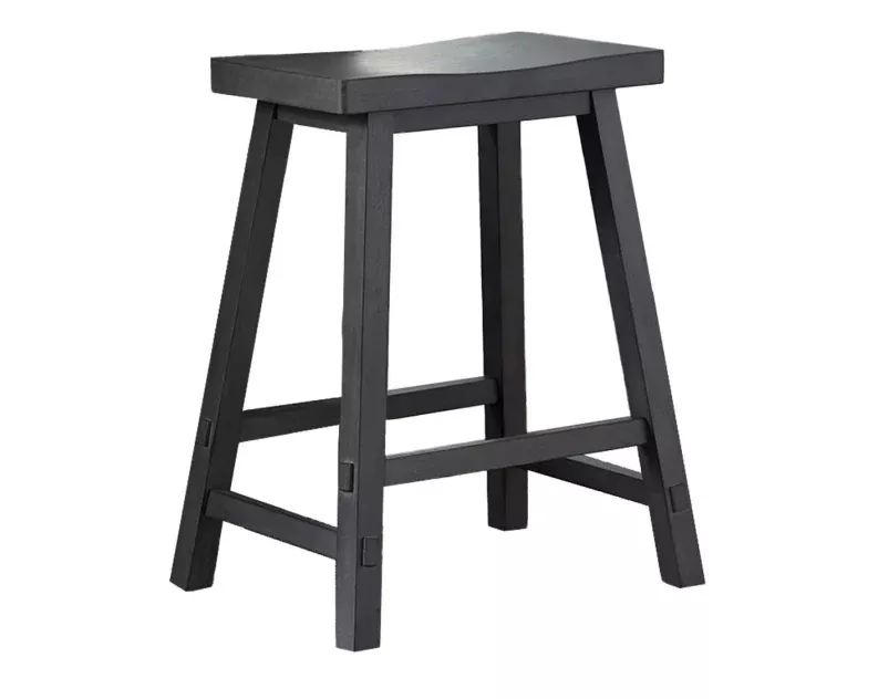 Sawhorse Backless 24" Counter Stool - Slate Grey