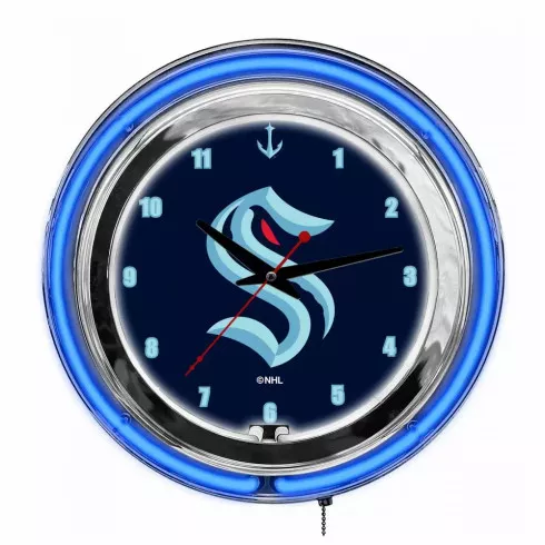 Seattle Kraken 14" Neon Clock