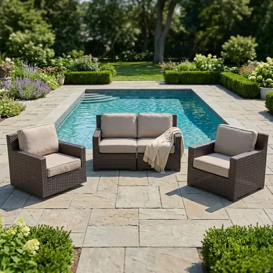 St. Kitts 3 Piece Loveseat Group - Lifeguard Ostrich